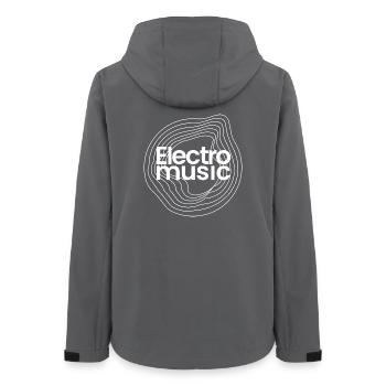 Elektromusik-Pulse-Logo - Frauen Recycelte Softshelljacke von Stanley/Stella - Anthrazit - Hinten - AI Model Female 172 light (172cm)