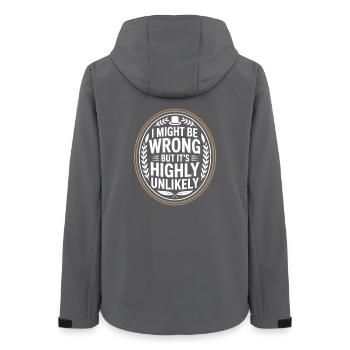 Might Be Wrong But Highly Unlikely Besserwisser - Frauen Recycelte Softshelljacke von Stanley/Stella - Anthrazit - Hinten - AI Model Female 172 light (172cm)