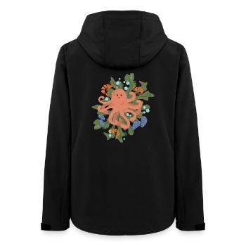 Octopus - Women’s Recycled Softshell Jacket by Stanley/Stella - black - Back - AI Model Female 172 light (172cm)