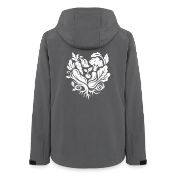 Vegetable heart for veggie fans - Women’s Recycled Softshell Jacket by Stanley/Stella - anthracite - Back - AI Model Female 172 light (172cm)