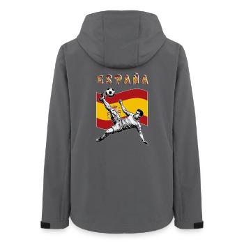 Football Espagne Drapeau Espagne Retournée - Veste softshell femme recyclée Stanley/Stella - charbon - Dos - AI Model Female 172 light (172cm)