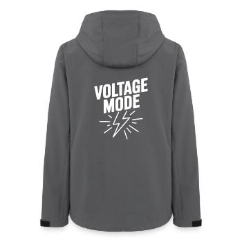 Voltage Mode - Women’s Recycled Softshell Jacket by Stanley/Stella - anthracite - Back - AI Model Female 172 light (172cm)