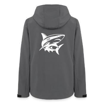 Tattoo Hai Ich bin die elegante Sport Version - Frauen Recycelte Softshelljacke von Stanley/Stella - Anthrazit - Hinten - AI Model Female 172 light (172cm)