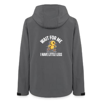 Wait For Me I Have Little Legs Running Chicken - Women’s Recycled Softshell Jacket by Stanley/Stella - anthracite - Back - AI Model Female 172 light (172cm)