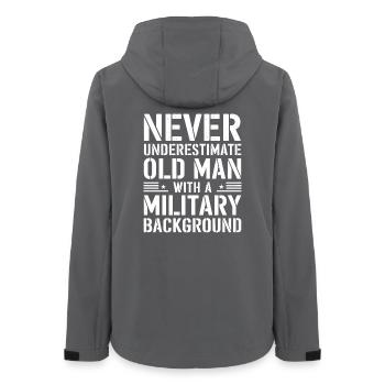 Never Underestimate Old Man Military - Women’s Recycled Softshell Jacket by Stanley/Stella - anthracite - Back - AI Model Female 172 light (172cm)