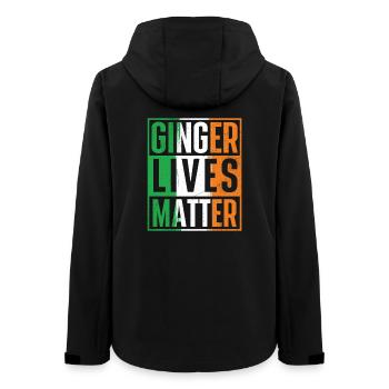 Ginger Lives Matter St Patrick’s St. Paddys - Veste softshell femme recyclée Stanley/Stella - noir - Dos - AI Model Female 172 light (172cm)