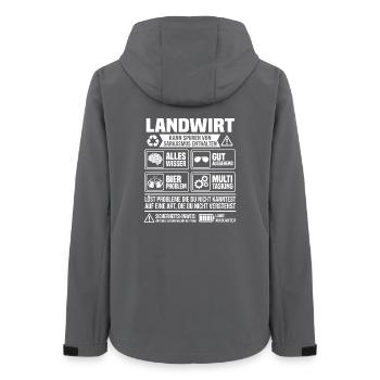 Définition de l’agriculteur – Conception drôle du fermier - Veste softshell femme recyclée Stanley/Stella - charbon - Dos - AI Model Female 172 light (172cm)