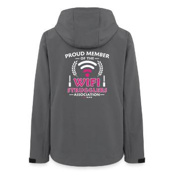 Membre fier de l’Association des Lutteurs du Wifi - Veste softshell femme recyclée Stanley/Stella - charbon - Dos - AI Model Female 172 light (172cm)