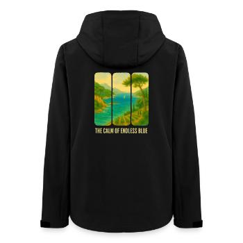 Die Ruhe des blauen Horizonts - Frauen Recycelte Softshelljacke von Stanley/Stella - Schwarz - Hinten - AI Model Female 172 light (172cm)