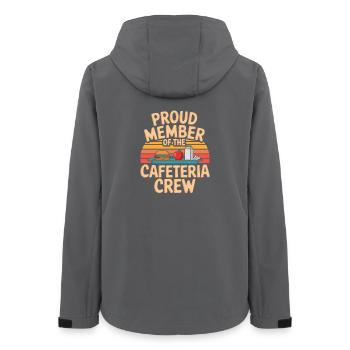  Proud Member Of The Cafeteria Crew Schulmensa - Frauen Recycelte Softshelljacke von Stanley/Stella - Anthrazit - Hinten - AI Model Female 172 light (172cm)