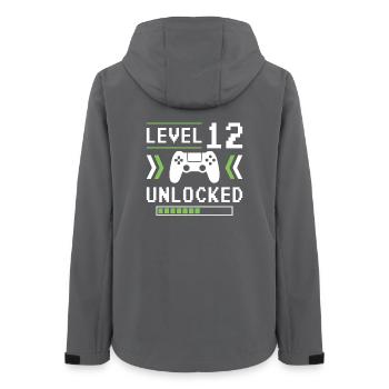 12. Geburtstag Level 12 unlocked - Frauen Recycelte Softshelljacke von Stanley/Stella - Anthrazit - Hinten - AI Model Female 172 light (172cm)