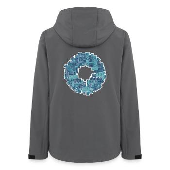 Sound System Reggae - Women’s Recycled Softshell Jacket by Stanley/Stella - anthracite - Back - AI Model Female 172 light (172cm)