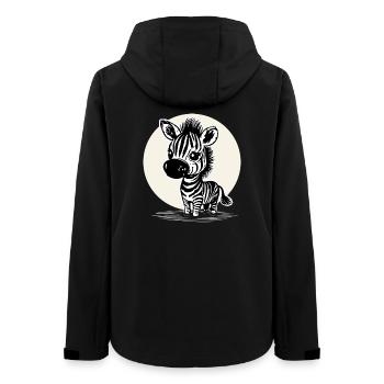 Süßes Zebra – Niedliches Tiermotiv - Frauen Recycelte Softshelljacke von Stanley/Stella - Schwarz - Hinten - AI Model Female 172 light (172cm)