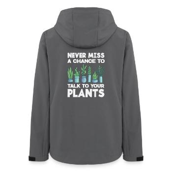 Talk to your plant lover Plants - Women’s Recycled Softshell Jacket by Stanley/Stella - anthracite - Back - AI Model Female 172 light (172cm)