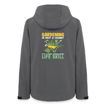 Plant Lovers Life Skill Gardening Plants - Women’s Recycled Softshell Jacket by Stanley/Stella - anthracite - Back - AI Model Female 172 light (172cm)