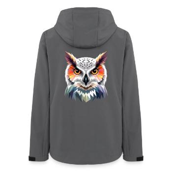 Snowy Owl White Owl Owl Owl Owl Snow Owl - Women’s Recycled Softshell Jacket by Stanley/Stella - anthracite - Back - AI Model Female 172 light (172cm)
