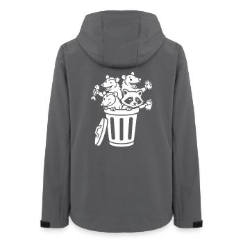 Garbage Can Aisle - Women’s Recycled Softshell Jacket by Stanley/Stella - anthracite - Back - AI Model Female 172 light (172cm)