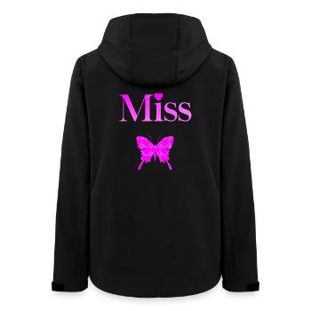 Fräulein Papillon Fushia - Frauen Recycelte Softshelljacke von Stanley/Stella - Schwarz - Hinten - AI Model Female 172 light (172cm)