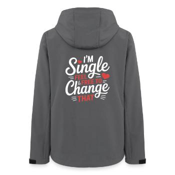 Paroles de célibataires Cadeaux de célibataires drôles - Veste softshell femme recyclée Stanley/Stella - charbon - Dos - AI Model Female 172 light (172cm)