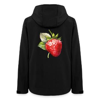 Fraîcheur de l’aquarelle fraise - Veste softshell femme recyclée Stanley/Stella - noir - Dos - AI Model Female 172 light (172cm)