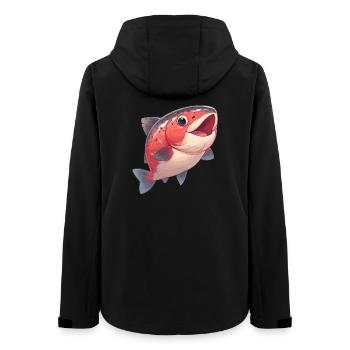 Lachse Lachs - Frauen Recycelte Softshelljacke von Stanley/Stella - Schwarz - Hinten - AI Model Female 172 light (172cm)