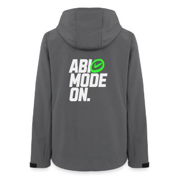 ABI MODE ON - Women’s Recycled Softshell Jacket by Stanley/Stella - anthracite - Back - AI Model Female 172 light (172cm)