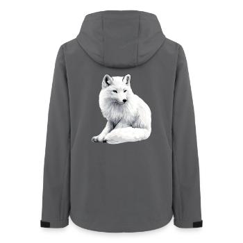 Renard des neiges - Veste softshell femme recyclée Stanley/Stella - charbon - Dos - AI Model Female 172 light (172cm)