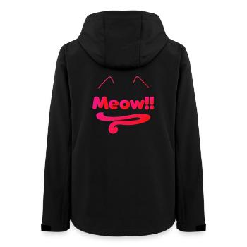 Meow Neon Katze Grafik - Frauen Recycelte Softshelljacke von Stanley/Stella - Schwarz - Hinten - AI Model Female 172 light (172cm)