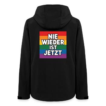 Nie wieder ist Jetzt! - Cool Pride-Logo - Frauen Recycelte Softshelljacke von Stanley/Stella - Schwarz - Hinten - AI Model Female 172 light (172cm)
