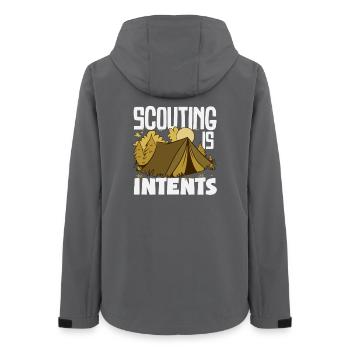 Le scoutisme est vraiment drôle Scout - Veste softshell femme recyclée Stanley/Stella - charbon - Dos - AI Model Female 172 light (172cm)
