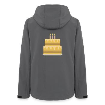 Gâteau d'anniversaire - Veste softshell femme recyclée Stanley/Stella - charbon - Dos - AI Model Female 172 light (172cm)