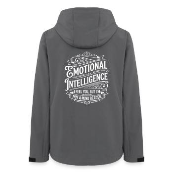 Intelligence émotionnelle – Pas un lecteur de pensées - Veste softshell femme recyclée Stanley/Stella - charbon - Dos - AI Model Female 172 light (172cm)