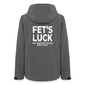 Fets Luck, dass du diesen falschen, lustigen, schmutzigen Witz gelesen hast - Frauen Recycelte Softshelljacke von Stanley/Stella - Anthrazit - Hinten - AI Model Female 172 light (172cm)
