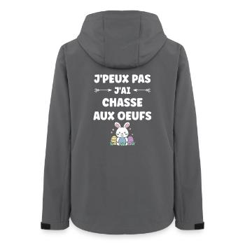 egg hunt - Women’s Recycled Softshell Jacket by Stanley/Stella - anthracite - Back - AI Model Female 172 light (172cm)