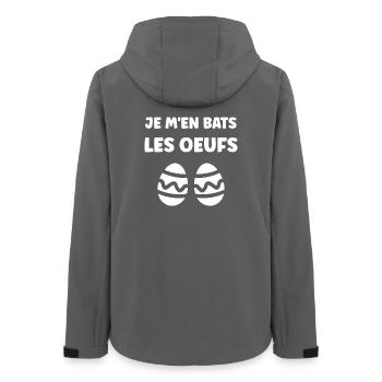 OEUFS DE PAQUES - Veste softshell femme recyclée Stanley/Stella - charbon - Dos - AI Model Female 172 light (172cm)