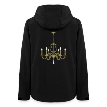 Gold Chandelier Pendant Light - Women’s Recycled Softshell Jacket by Stanley/Stella - black - Back - AI Model Female 172 light (172cm)