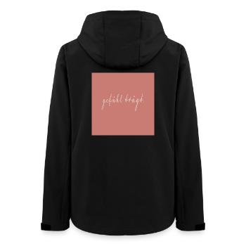 Sentiment porte une affiche typographique disant - Veste softshell femme recyclée Stanley/Stella - noir - Dos - AI Model Female 172 light (172cm)