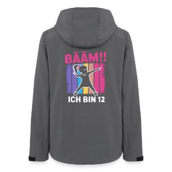 Bääm Ich bin 12 Dabbing Mädchen 12. Geburtstag - Frauen Recycelte Softshelljacke von Stanley/Stella - Anthrazit - Hinten - AI Model Female 172 light (172cm)