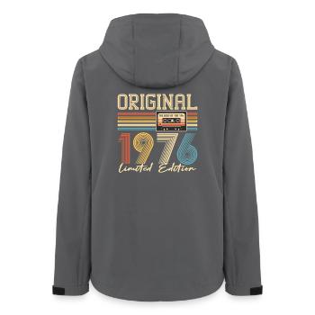 50th Birthday, 50 Years, Original 1976 - Women’s Recycled Softshell Jacket by Stanley/Stella - anthracite - Back - AI Model Female 172 light (172cm)