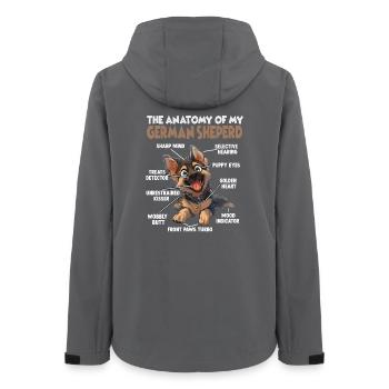 Hundehalter Geschenk Deutscher Schäferhund Gassi T - Frauen Recycelte Softshelljacke von Stanley/Stella - Anthrazit - Hinten - AI Model Female 172 light (172cm)