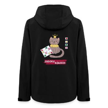 Reine du Sudoku - Veste softshell femme recyclée Stanley/Stella - noir - Dos - AI Model Female 172 light (172cm)