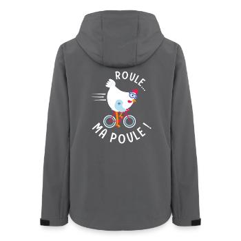 Fahrrad, Fahrrad, Fahrrad, Fahrrad, mein Henne - Frauen Recycelte Softshelljacke von Stanley/Stella - Anthrazit - Hinten - AI Model Female 172 light (172cm)