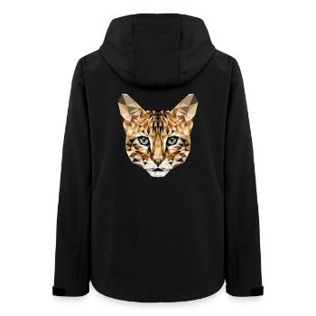 Savannah Katze Cat Mama Süße Serval Leopard Katzen - Frauen Recycelte Softshelljacke von Stanley/Stella - Schwarz - Hinten - AI Model Female 172 light (172cm)