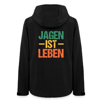 Jagd Jagen Waidmann Jäger - Frauen Recycelte Softshelljacke von Stanley/Stella - Schwarz - Hinten - AI Model Female 172 light (172cm)