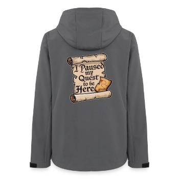 Ich habe meine Suche nach hier Nerd MMO Videospiel pausiert - Frauen Recycelte Softshelljacke von Stanley/Stella - Anthrazit - Hinten - AI Model Female 172 light (172cm)