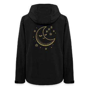 Lune du Pays des Rêves - Lune Endormie - Veste softshell femme recyclée Stanley/Stella - noir - Dos - AI Model Female 172 light (172cm)