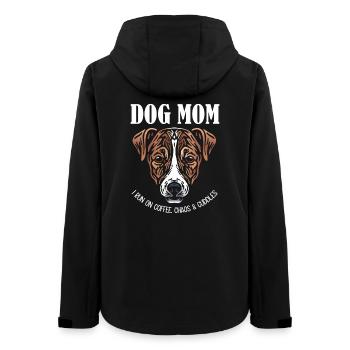 Jack Russell Dog Mom - Coffee Chaos Cuddles - Frauen Recycelte Softshelljacke von Stanley/Stella - Schwarz - Hinten - AI Model Female 172 light (172cm)