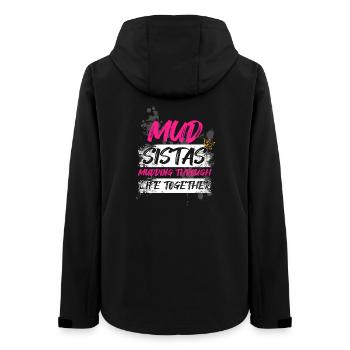Mud Sistas Schlammlauf Mud Run Muddy Race - Frauen Recycelte Softshelljacke von Stanley/Stella - Schwarz - Hinten - AI Model Female 172 light (172cm)