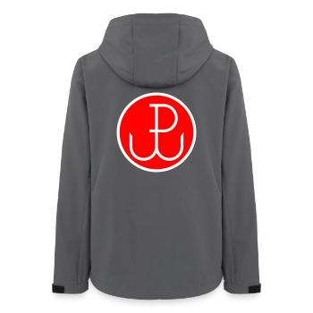 Kotwica, Polen - Frauen Recycelte Softshelljacke von Stanley/Stella - Anthrazit - Hinten - AI Model Female 172 light (172cm)