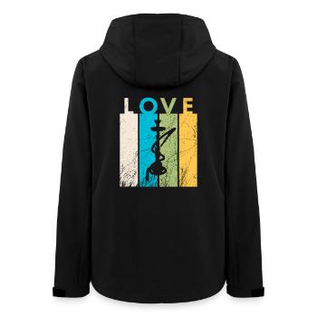 Love Hookah / Hookah - Women’s Recycled Softshell Jacket by Stanley/Stella - black - Back - AI Model Female 172 light (172cm)